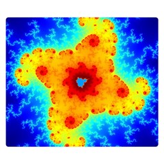 Fractal Starfish Mandelbrot Blue Double Sided Flano Blanket (small) by Ravend