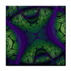 Fractal Abstract Art Pattern Tile Coaster by Ravend