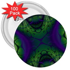 Fractal Abstract Art Pattern 3  Buttons (100 Pack)  by Ravend