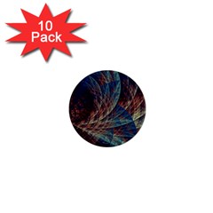 Fractal Abstract Art 1  Mini Buttons (10 Pack)  by Ravend