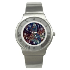 Fractal Abstract Art Stainless Steel Watch by Ravend