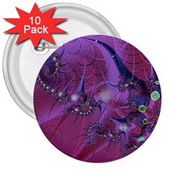 Fractal Math Abstract Abstract Art 3  Buttons (10 Pack)  by Ravend