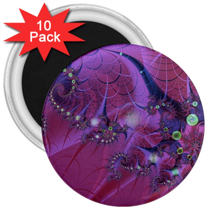 Fractal Math Abstract Abstract Art 3  Magnets (10 pack) 