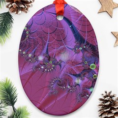 Fractal Math Abstract Abstract Art Oval Ornament (two Sides)