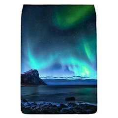 Green Aurora Lights-over Rocky Shore During Night Time Removable Flap Cover (s) by danenraven