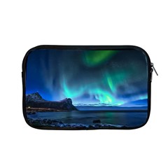 Green Aurora Lights-over Rocky Shore During Night Time Apple Macbook Pro 13  Zipper Case by danenraven