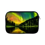 Scenic View Of Aurora Borealis Stretching Over A Lake At Night Apple iPad Mini Zipper Cases Front