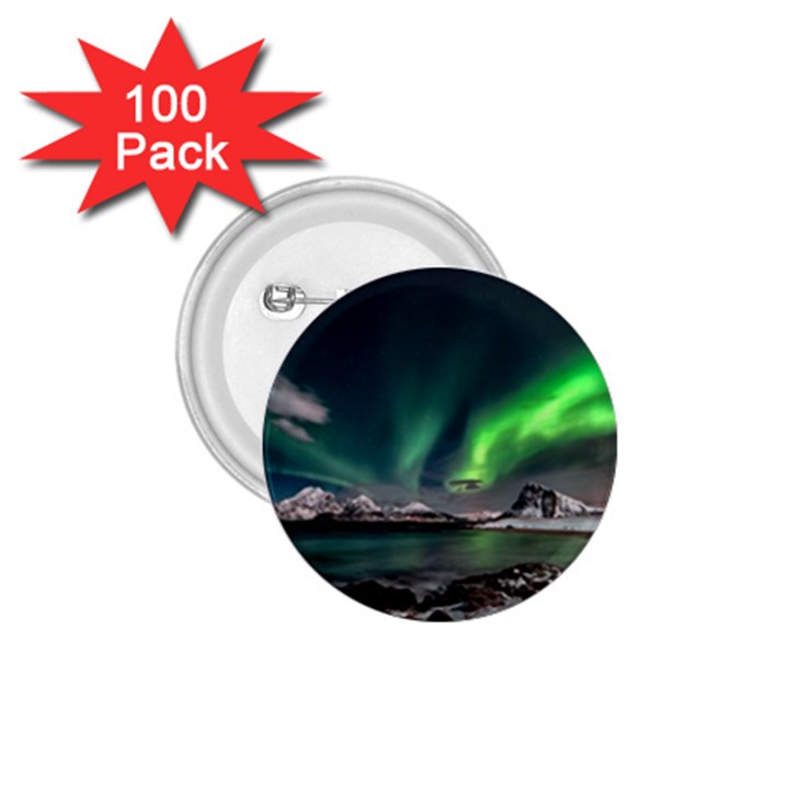 Aurora Borealis Photo 1.75  Buttons (100 pack) 