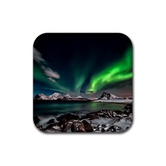 Aurora Borealis Photo Rubber Coaster (square) by danenraven