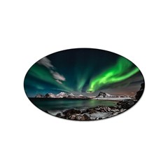 Aurora Borealis Photo Sticker Oval (10 Pack)