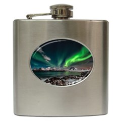 Aurora Borealis Photo Hip Flask (6 Oz) by danenraven