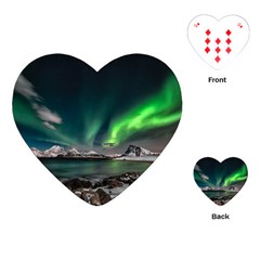 Aurora Borealis Photo Playing Cards Single Design (heart) by danenraven