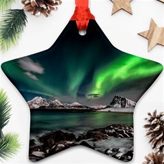 Aurora Borealis Photo Star Ornament (two Sides) by danenraven