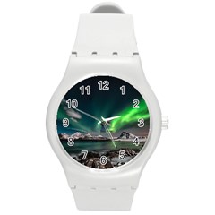 Aurora Borealis Photo Round Plastic Sport Watch (m) by danenraven