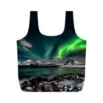 Aurora Borealis Photo Full Print Recycle Bag (M) Front