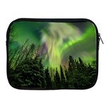 Aurora Borealis In Sky Over Forest Apple iPad 2/3/4 Zipper Cases Front