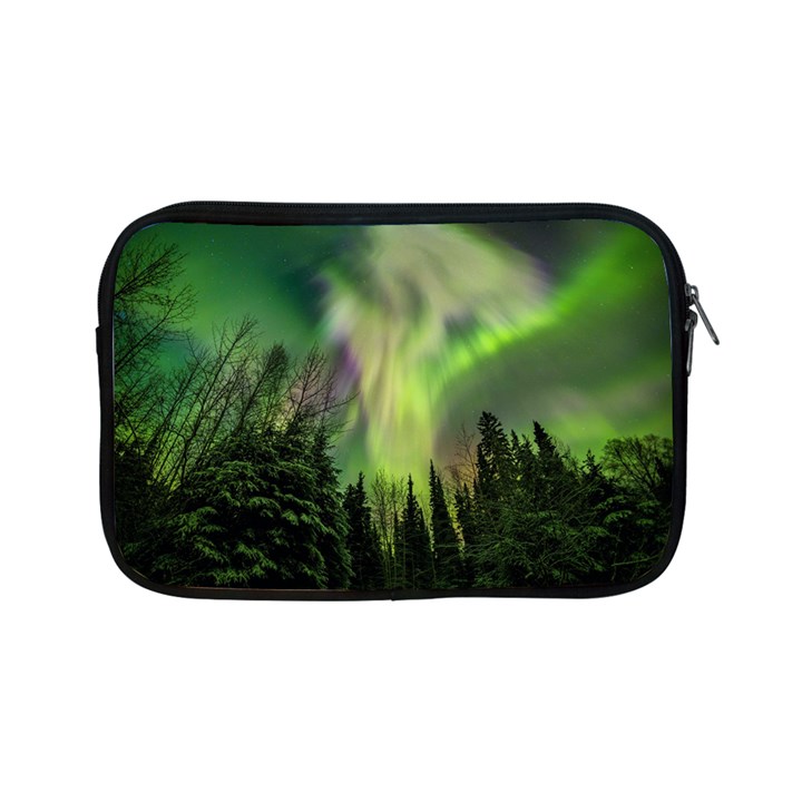 Aurora Borealis In Sky Over Forest Apple iPad Mini Zipper Cases