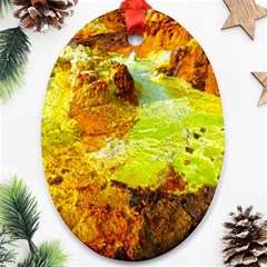 Lake Dallol In Danakil Depression Ethiopia Ornament (oval)