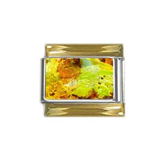 Lake Dallol In Danakil Depression Ethiopia Gold Trim Italian Charm (9mm)