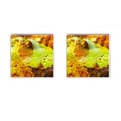 Lake Dallol In Danakil Depression Ethiopia Cufflinks (square) by danenraven