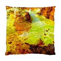 Lake Dallol In Danakil Depression Ethiopia Standard Cushion Case (one Side) by danenraven