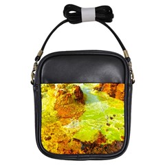 Lake Dallol In Danakil Depression Ethiopia Girls Sling Bag by danenraven