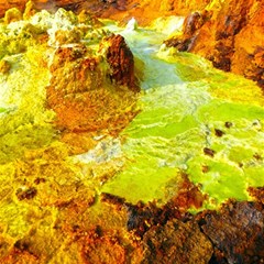 Lake Dallol In Danakil Depression Ethiopia Play Mat (rectangle)