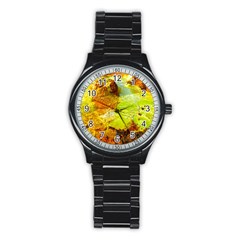 Lake Dallol In Danakil Depression Ethiopia Stainless Steel Round Watch by danenraven