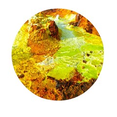 Lake Dallol In Danakil Depression Ethiopia Mini Round Pill Box (pack Of 3) by danenraven