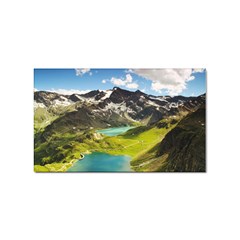 Aerial View Of Mountain And Body Of Water Sticker (rectangular) by danenraven