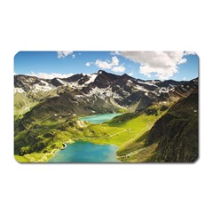 Aerial View Of Mountain And Body Of Water Magnet (rectangular) by danenraven