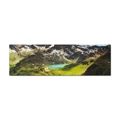 Aerial View Of Mountain And Body Of Water Sticker Bumper (10 Pack)