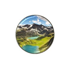 Aerial View Of Mountain And Body Of Water Hat Clip Ball Marker by danenraven