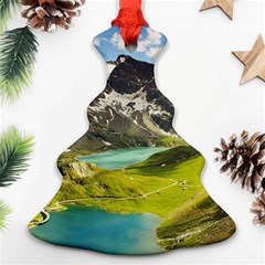 Aerial View Of Mountain And Body Of Water Ornament (christmas Tree) 