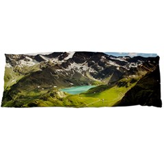 Aerial View Of Mountain And Body Of Water Body Pillow Case Dakimakura (two Sides) by danenraven