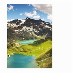 Aerial View Of Mountain And Body Of Water Large Garden Flag (two Sides) by danenraven