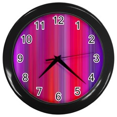 Multicolored Abstract Linear Print Wall Clock (black)