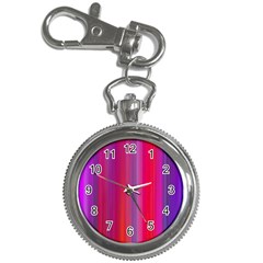 Multicolored Abstract Linear Print Key Chain Watches