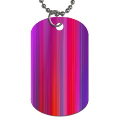 Multicolored Abstract Linear Print Dog Tag (two Sides)