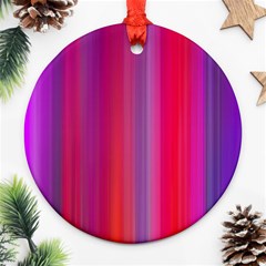 Multicolored Abstract Linear Print Round Ornament (two Sides) by dflcprintsclothing