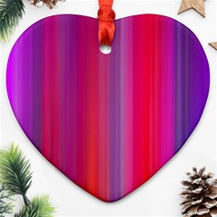 Multicolored Abstract Linear Print Heart Ornament (two Sides)