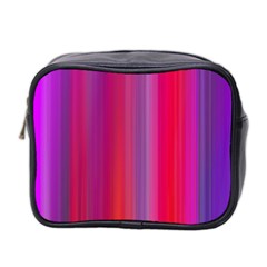 Multicolored Abstract Linear Print Mini Toiletries Bag (two Sides)