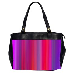 Multicolored Abstract Linear Print Oversize Office Handbag (2 Sides)