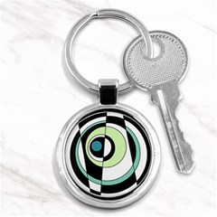 Abstraction 73 Key Chain (round) by Mazipoodles