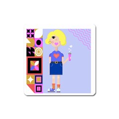 Young Woman  Magnet (square) by TriThread