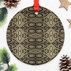 Vintage Ornament Pattern Round Ornament (two Sides) by dflcprintsclothing