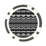 Abstract Geometric Collage Pattern Poker Chip Card Guard Front