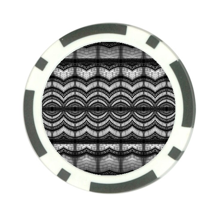 Abstract Geometric Collage Pattern Poker Chip Card Guard