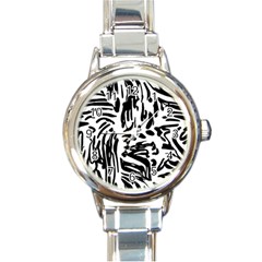 Abstract Painting Round Italian Charm Watch by Sobalvarro