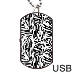 Abstract Painting Dog Tag Usb Flash (two Sides) by Sobalvarro